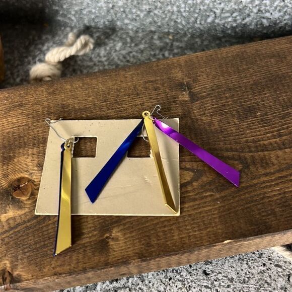 Fashion Earrings Bundles Set of 4 Cross Stone Boho Purple - Picture 4 of 5